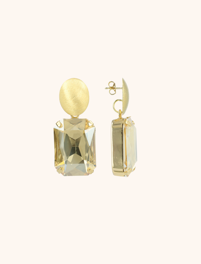 Golden Shadow  Earrings Rectangle L