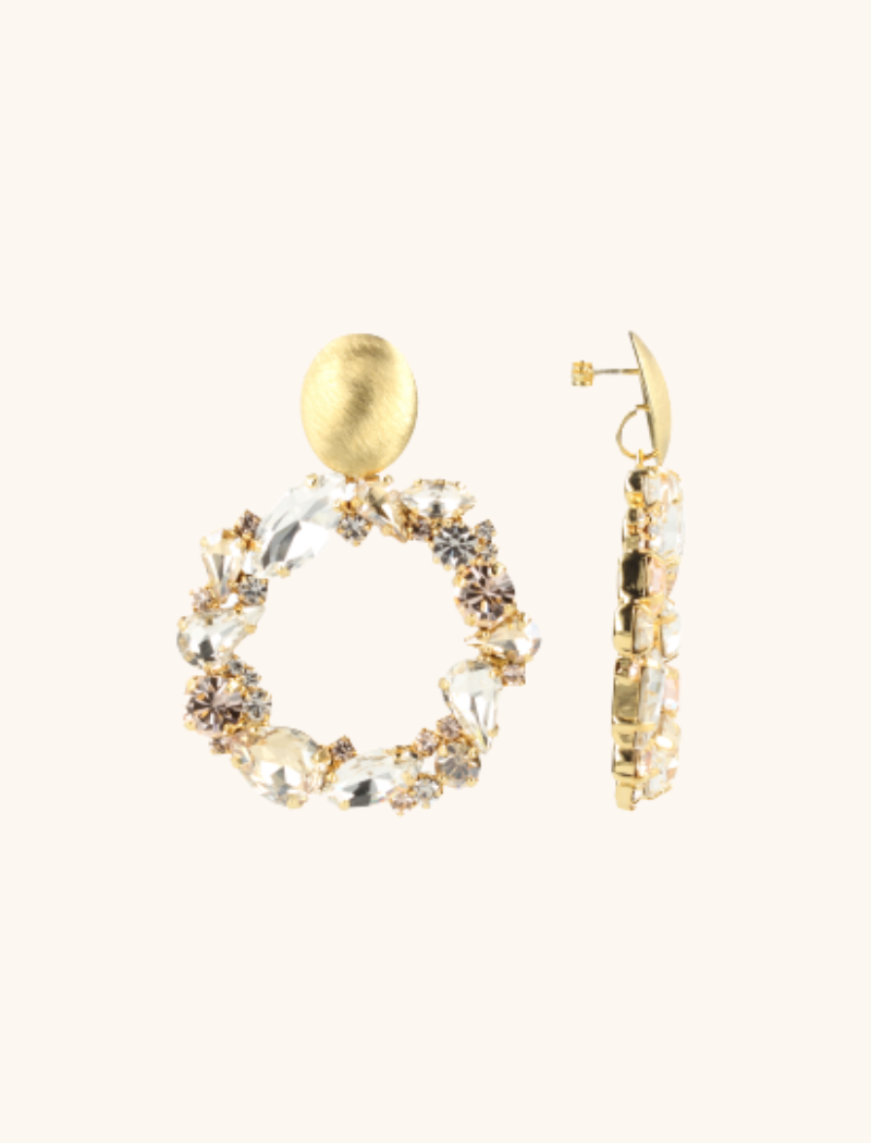 Strass earrings Lynn Round