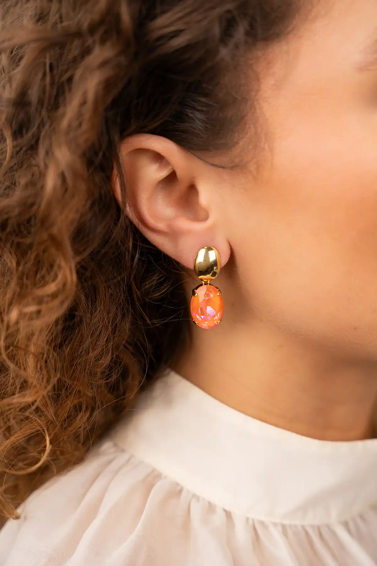 Orange earrings Daan oval Mlott-theme.productDescriptionPage.SEO.byTheBrand