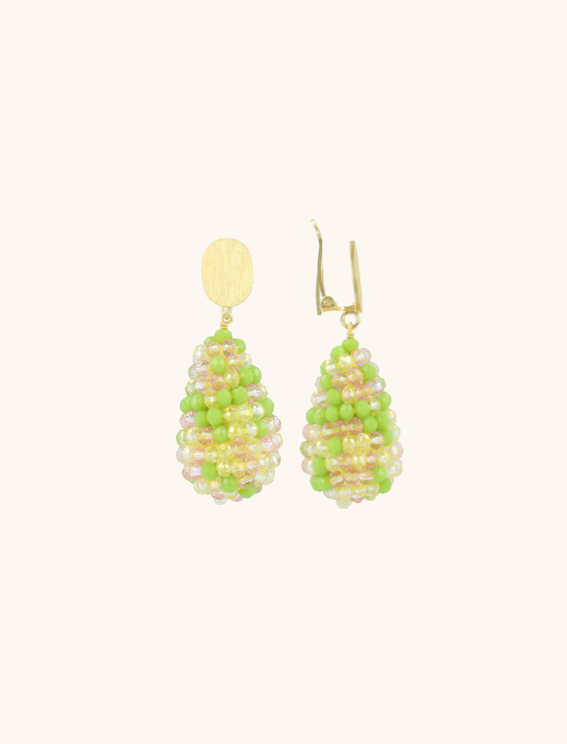 Lime Mix Earrings Amy Cone S Clip