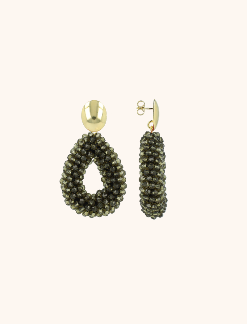 Dark Olive Earrings Berry Drop S