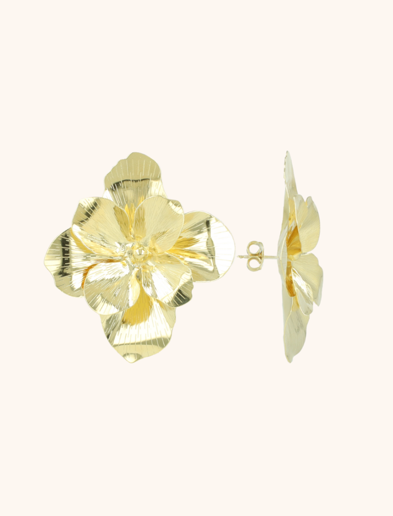 Gold Earrings Senna Flower L