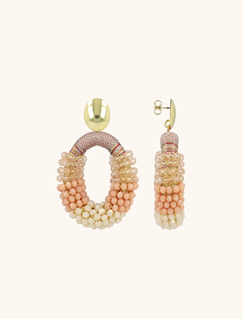 Coral Mix Oorbellen Yara Combi Oval Mlott-theme.productDescriptionPage.SEO.byTheBrand