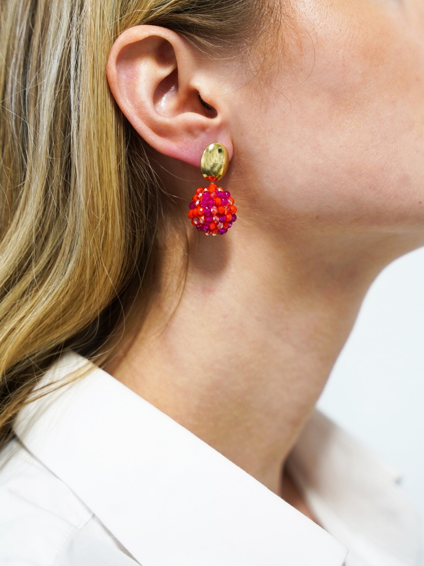 Mixed Fuchsia Earrings Lexi Globe S