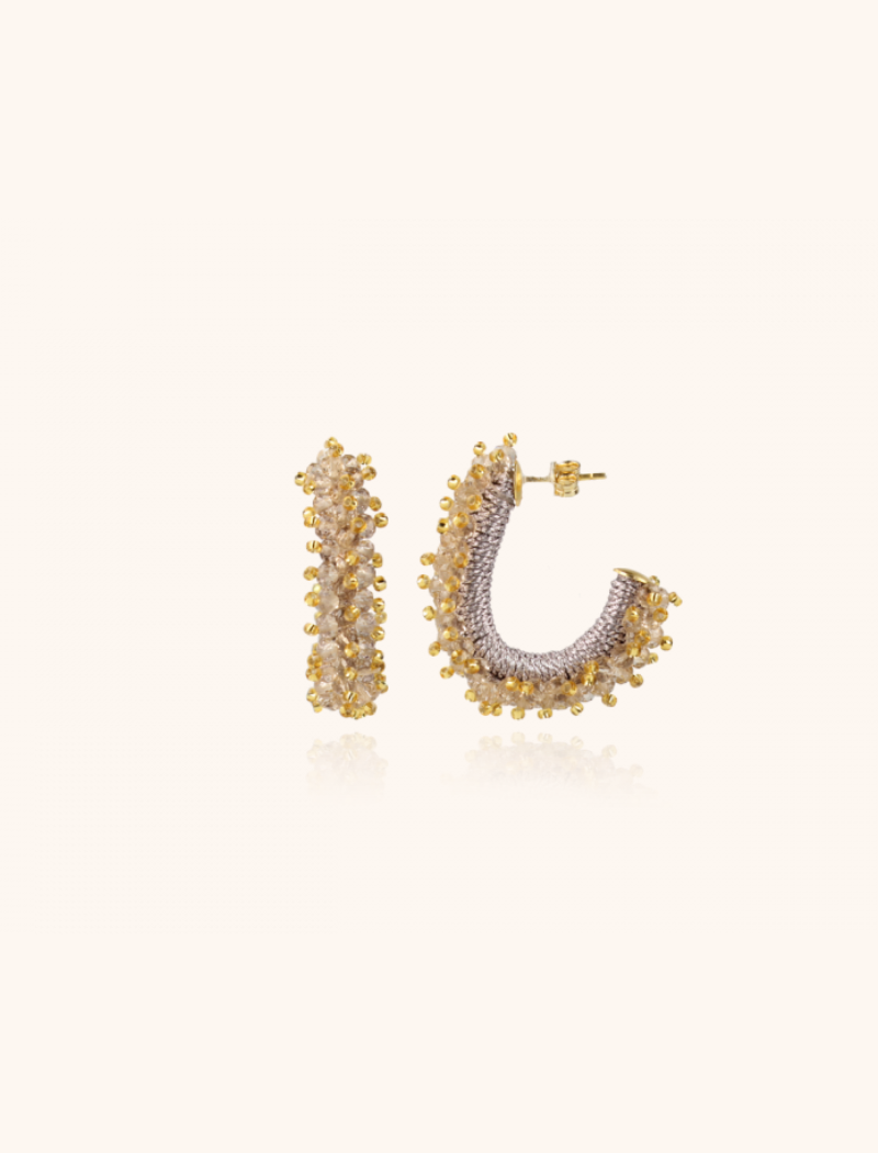 Champagne Earrings Creole Urchin S 