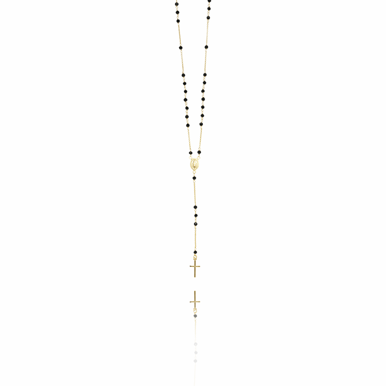 Symbool ketting Rosary Mary Cross zwart