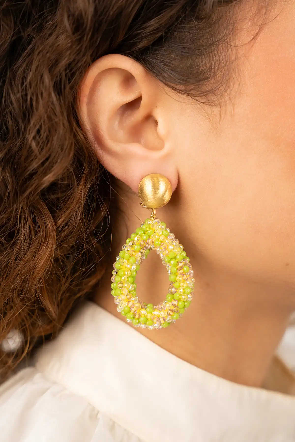 Lime Mix Oorbellen Berry Clip druppel L