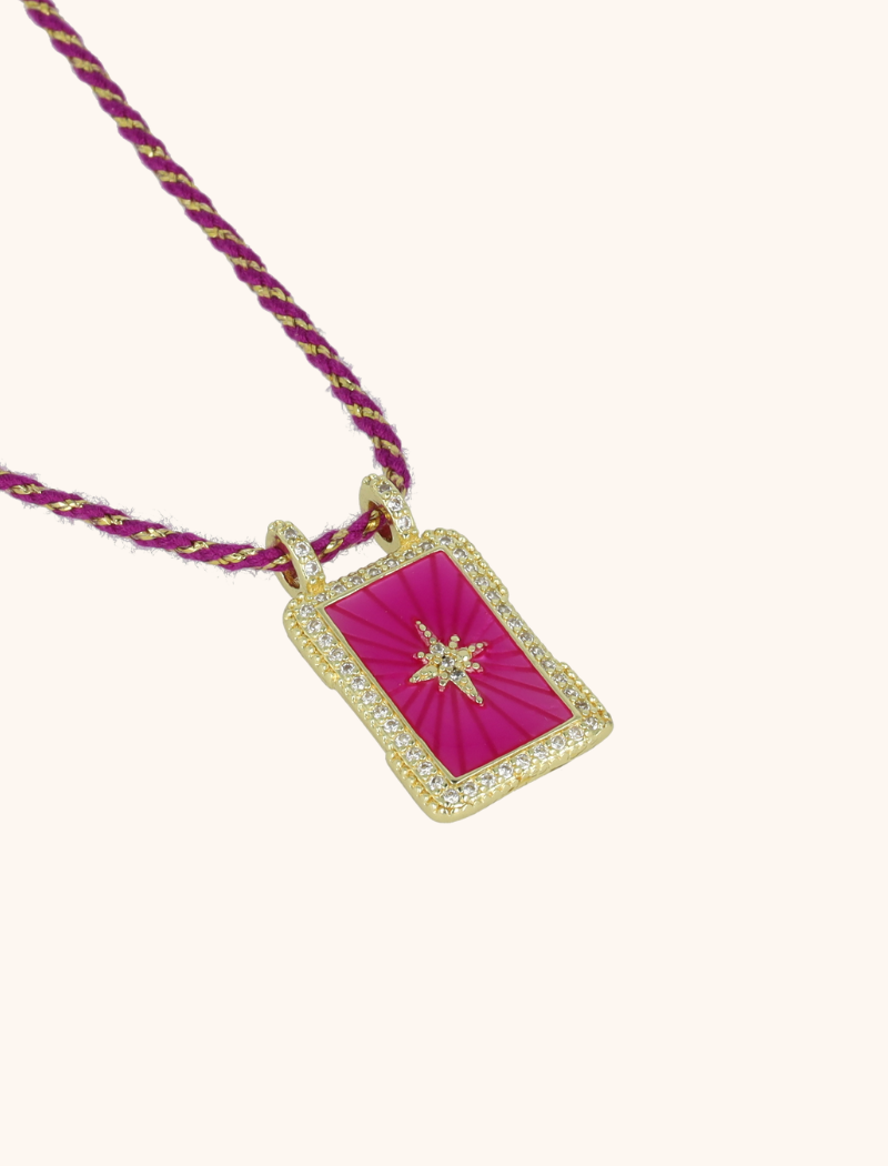 Ketting Rectangle Star - Paars/Fuchsia/Kristallott-theme.productDescriptionPage.SEO.byTheBrand