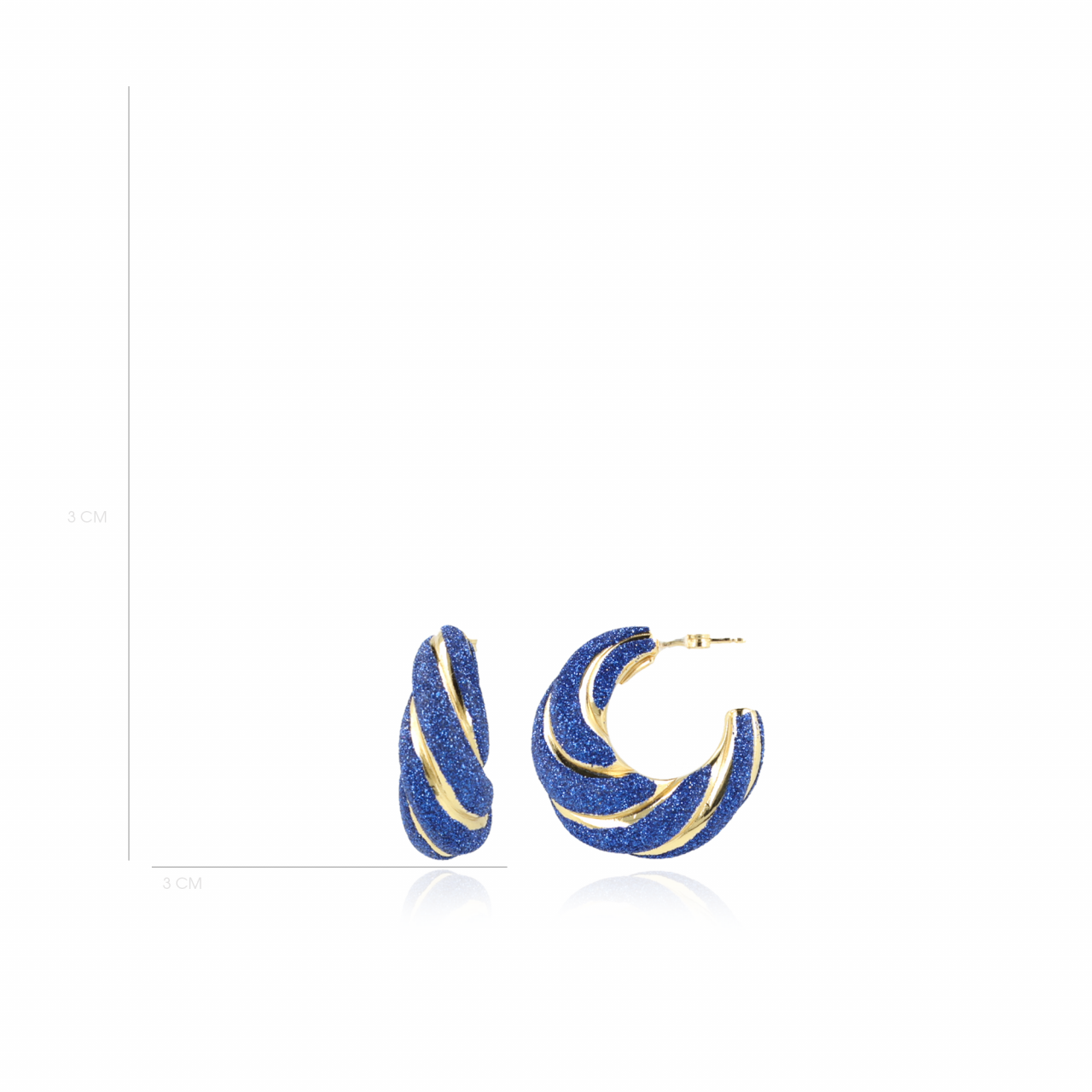 Blauwe Glitter oorbellen Twist Creole Slott-theme.productDescriptionPage.SEO.byTheBrand