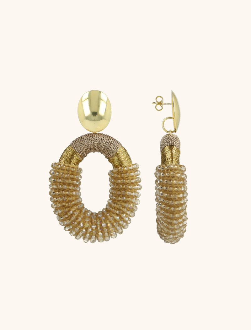 Champagne Earrings Yara Oval L