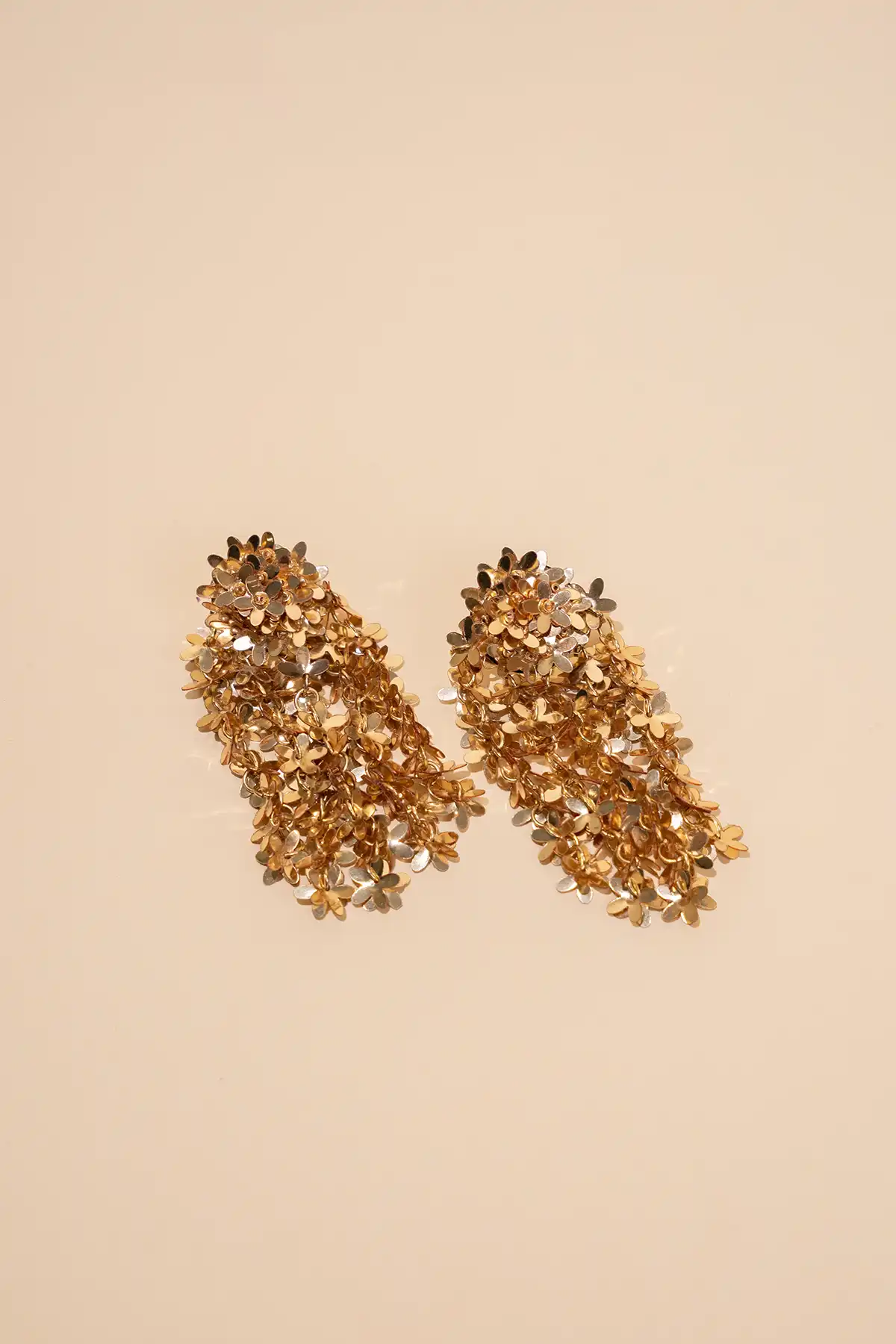 Gold Flower Rain Earrings