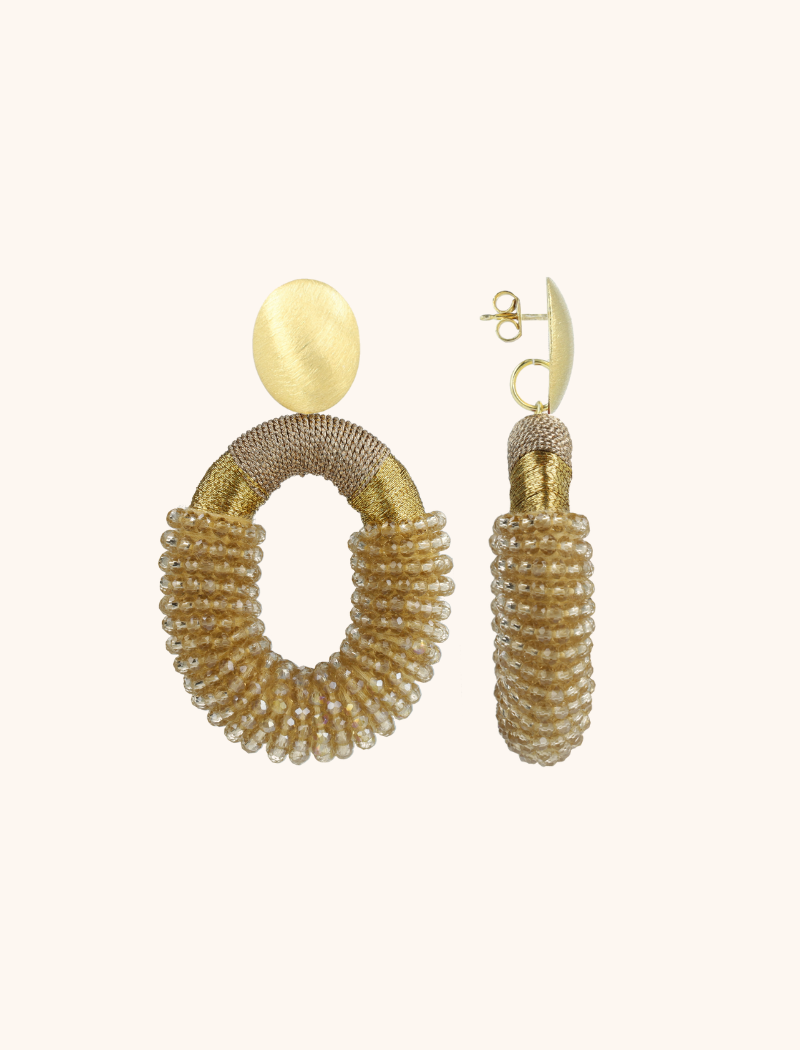 Champagne Earrings Yara Oval L