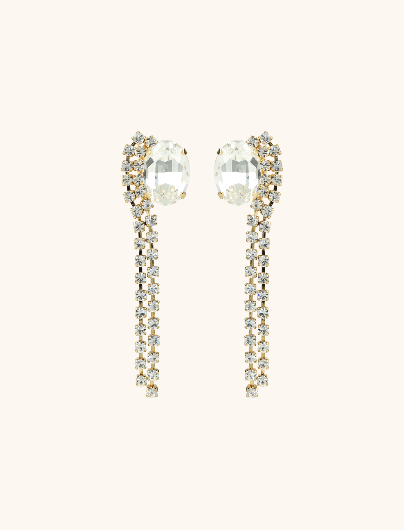 Crystal Earrings Eden Waterfall M