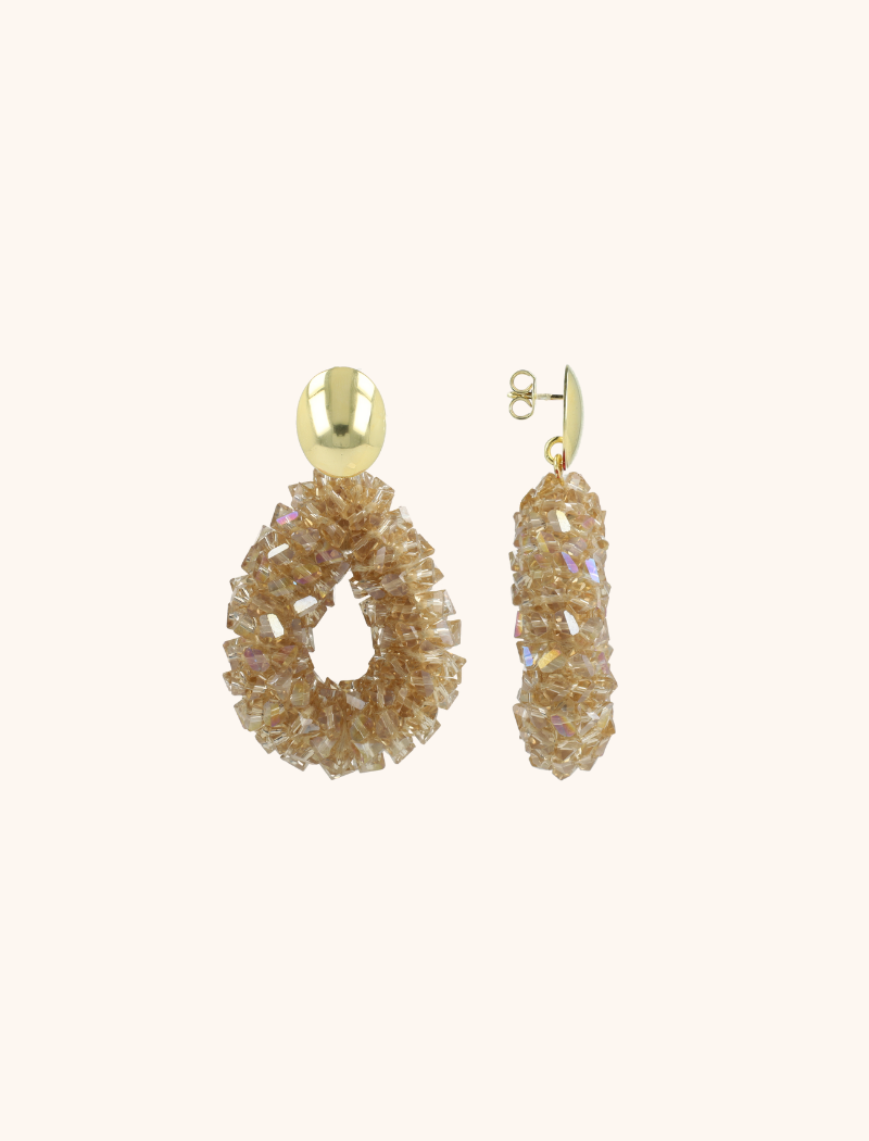 Champagne Earrings Marieke Drop S Raw