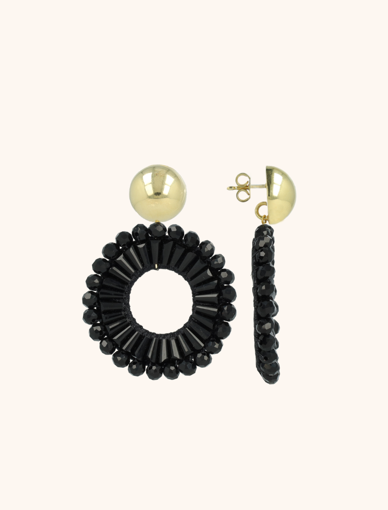 Black Earrings Ann-Mary Circle