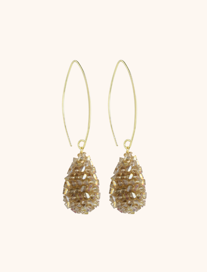 Champagne Earrings Cone S Raw