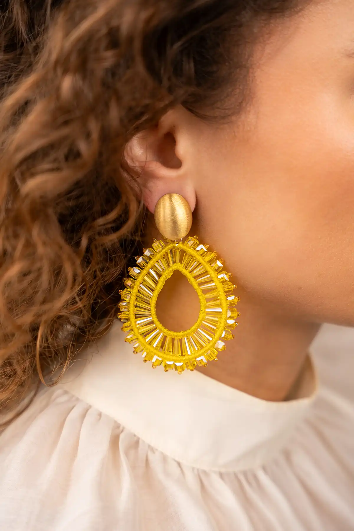 Yellow earrings Maureen drop L