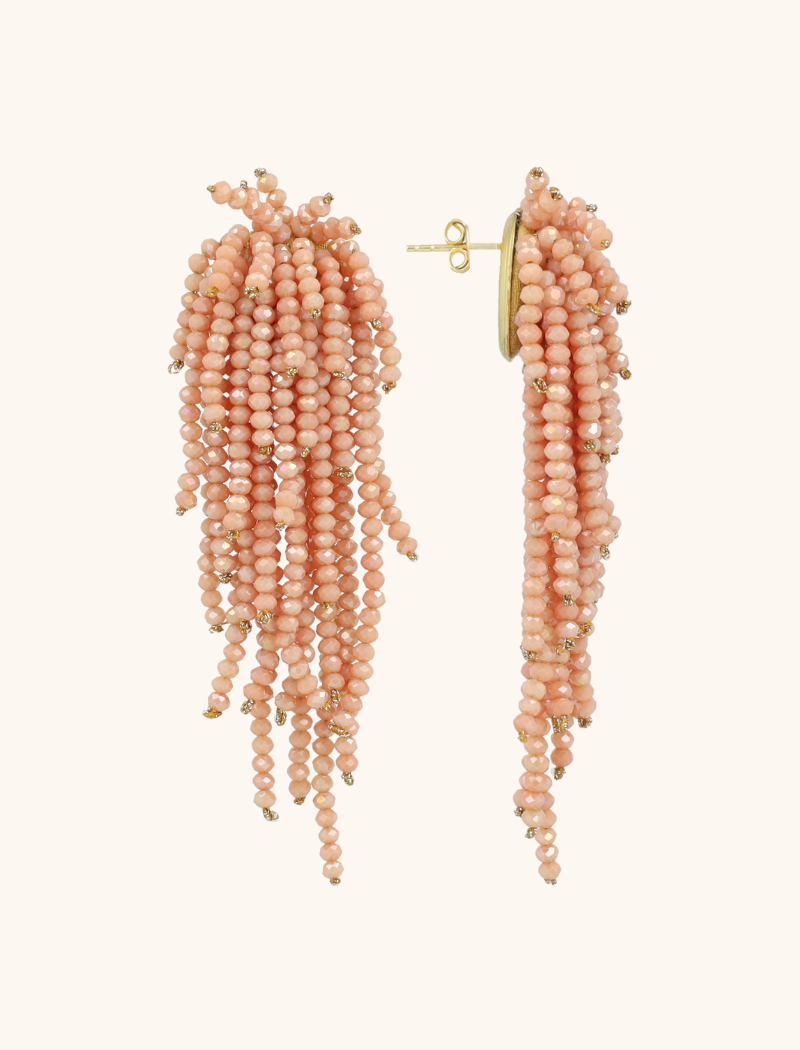 Coral Earrings Babette Glassberry Waterfall  L