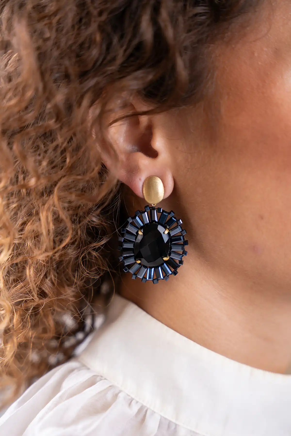 Elemental Blue Earrings Esmee Oval S