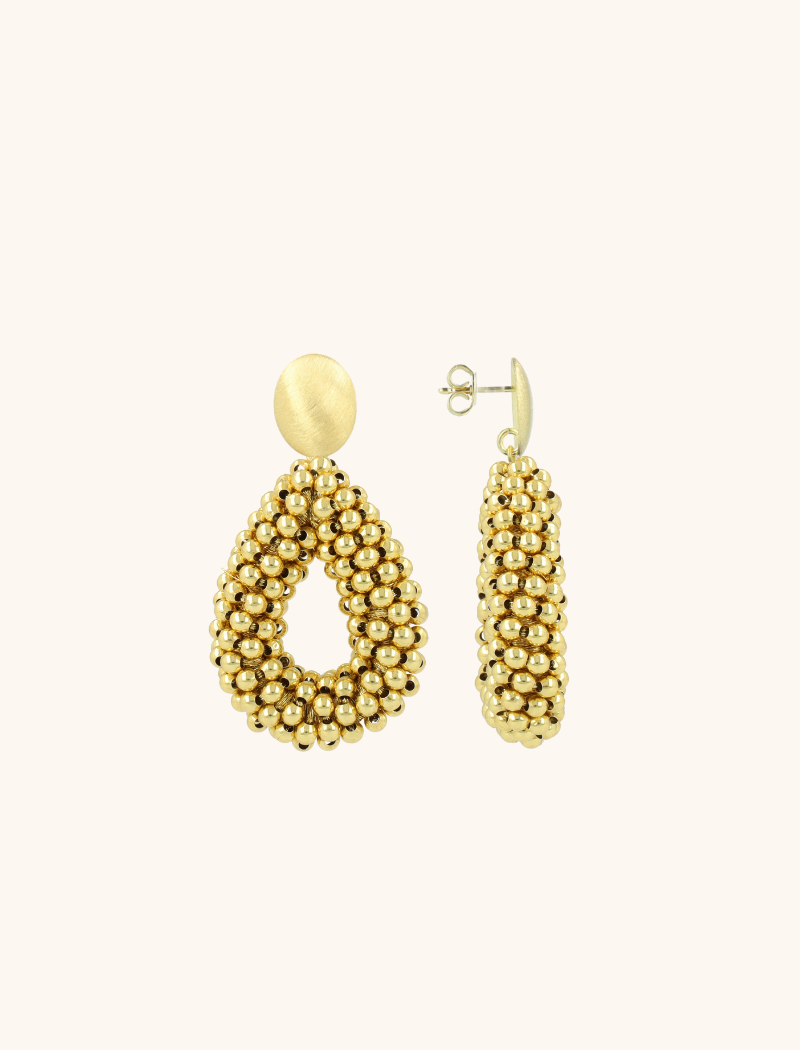 Gold Earrings Berry Drop S