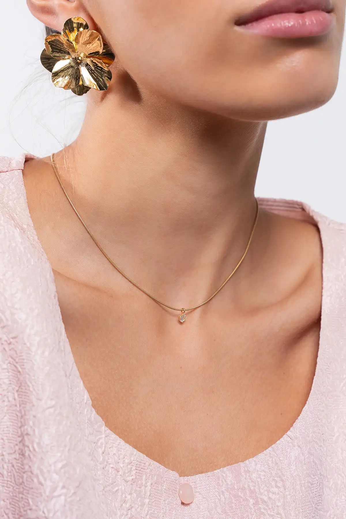 Gold Ketting Mette Small Diamond