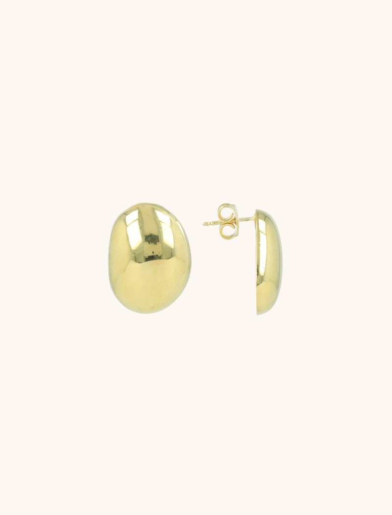 Classic earrings oval S asymmetrical