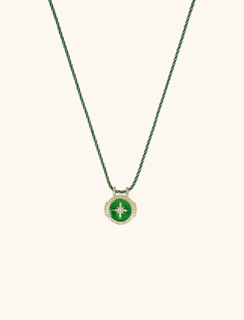 Ketting Round Star - Groen/ Licht groen