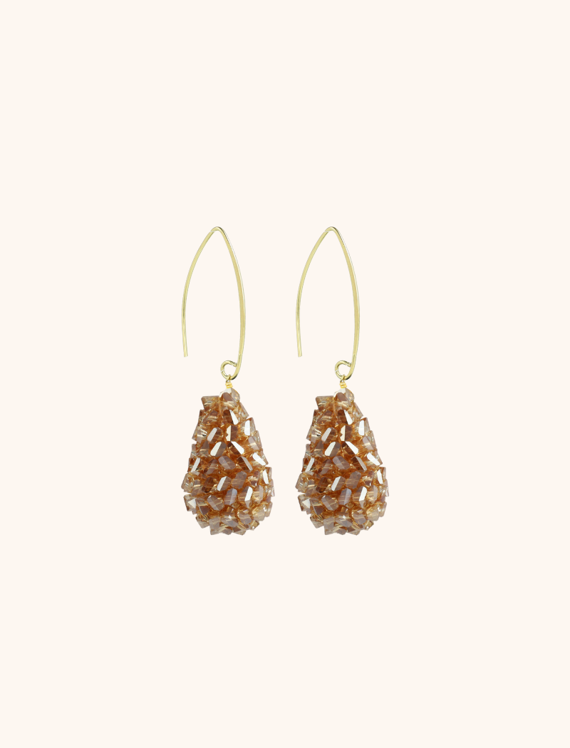 Orange Crush Earrings Cone XS Raw