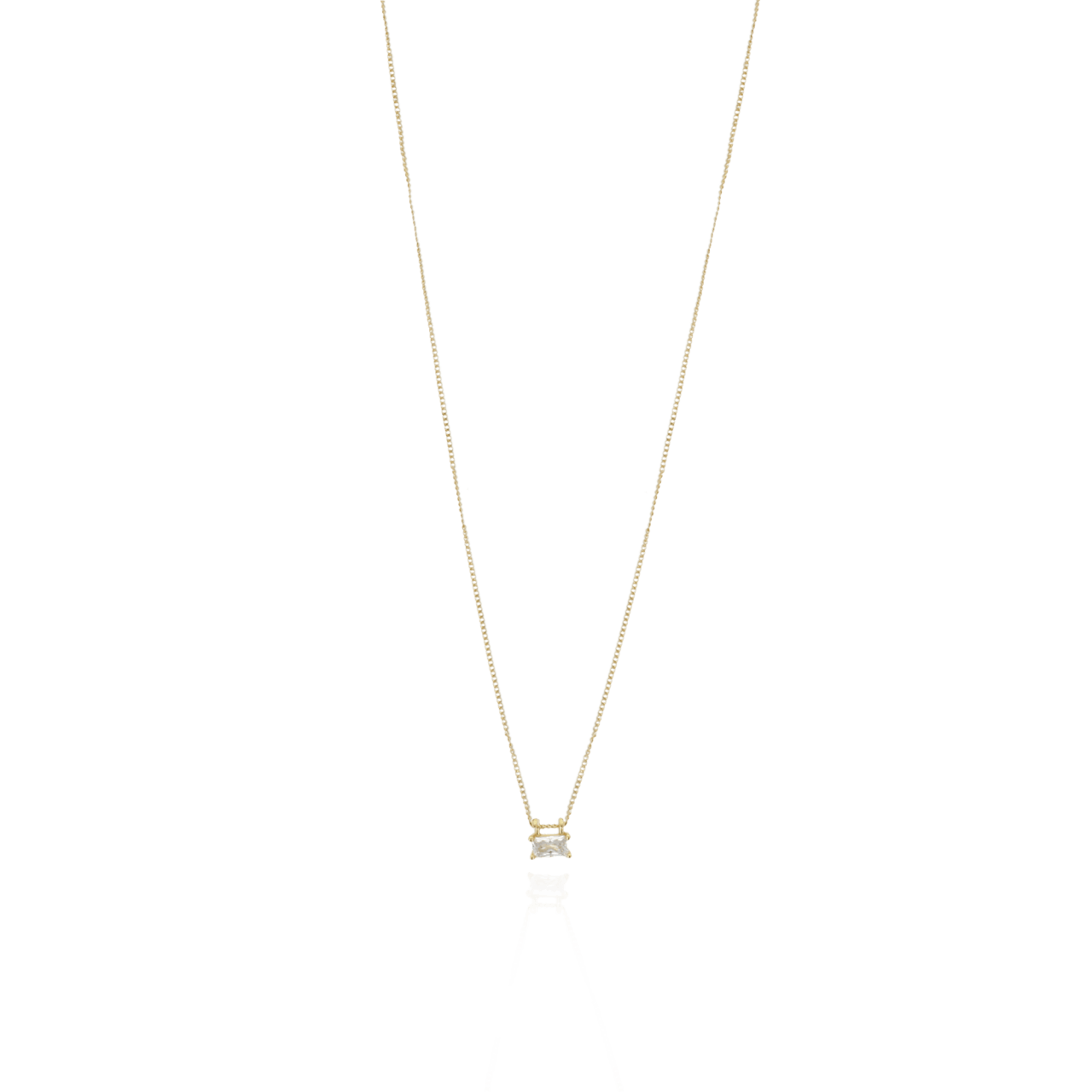 Strass Ketting Crystal Baguette