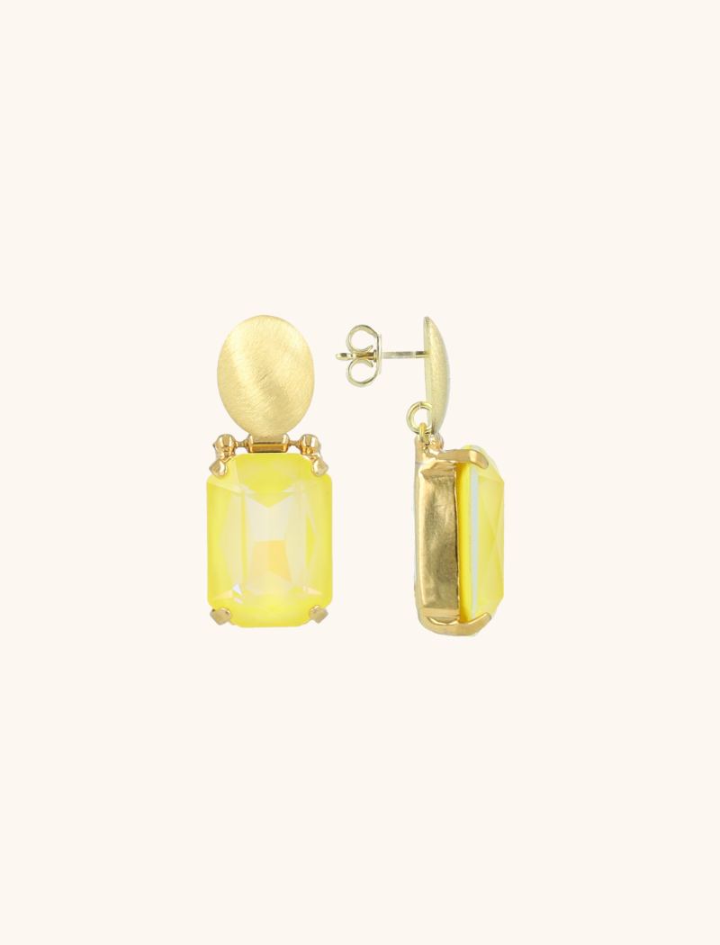 Lemon Earrings Daan Oval Pendant M  