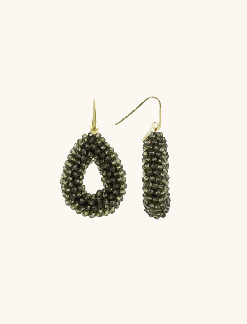 Dark Olive Earrings Berry Drop S