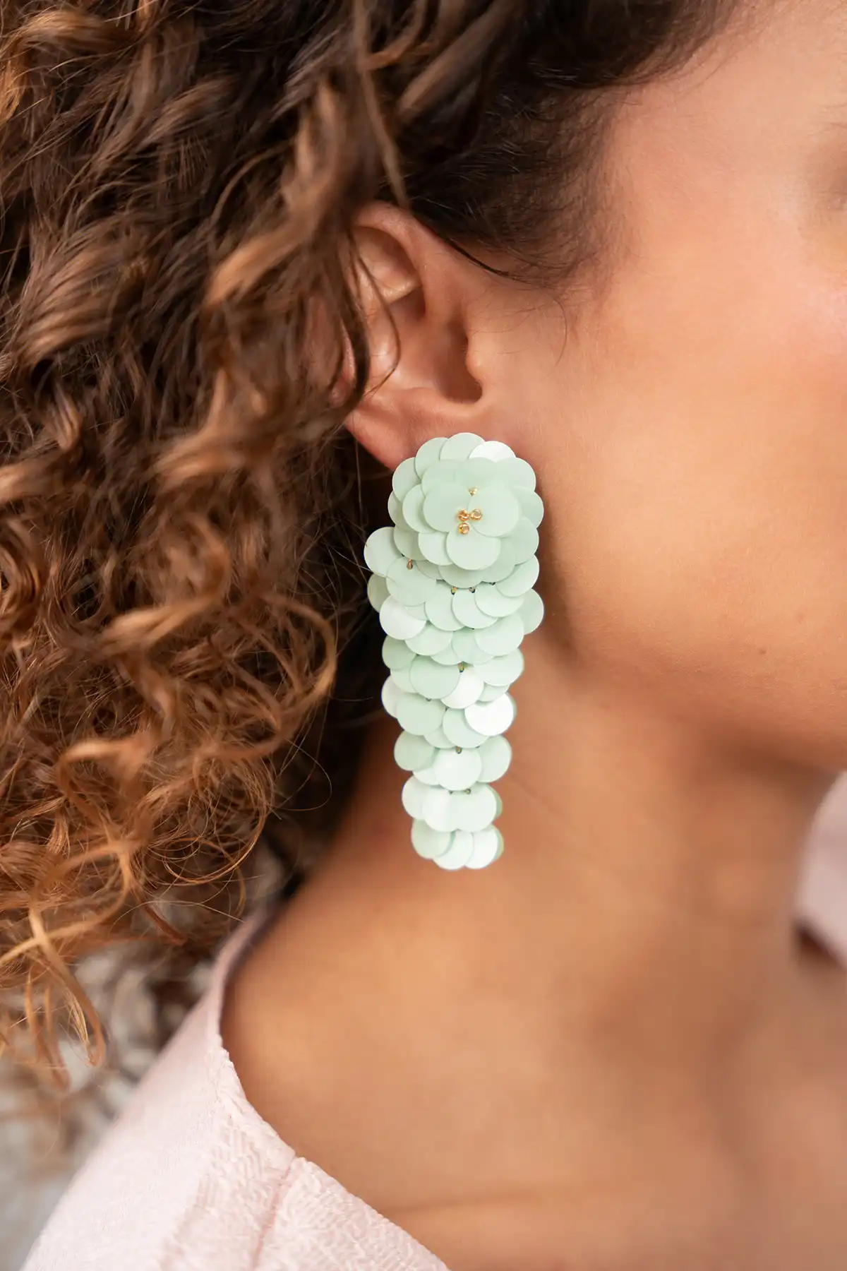 Mint Earrings Linde Sequin Waterfall L  