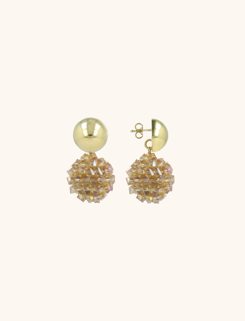 Champagne Earrings Globe S Raw