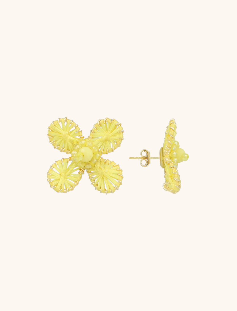 Lemon Earrings Aster Flower S  