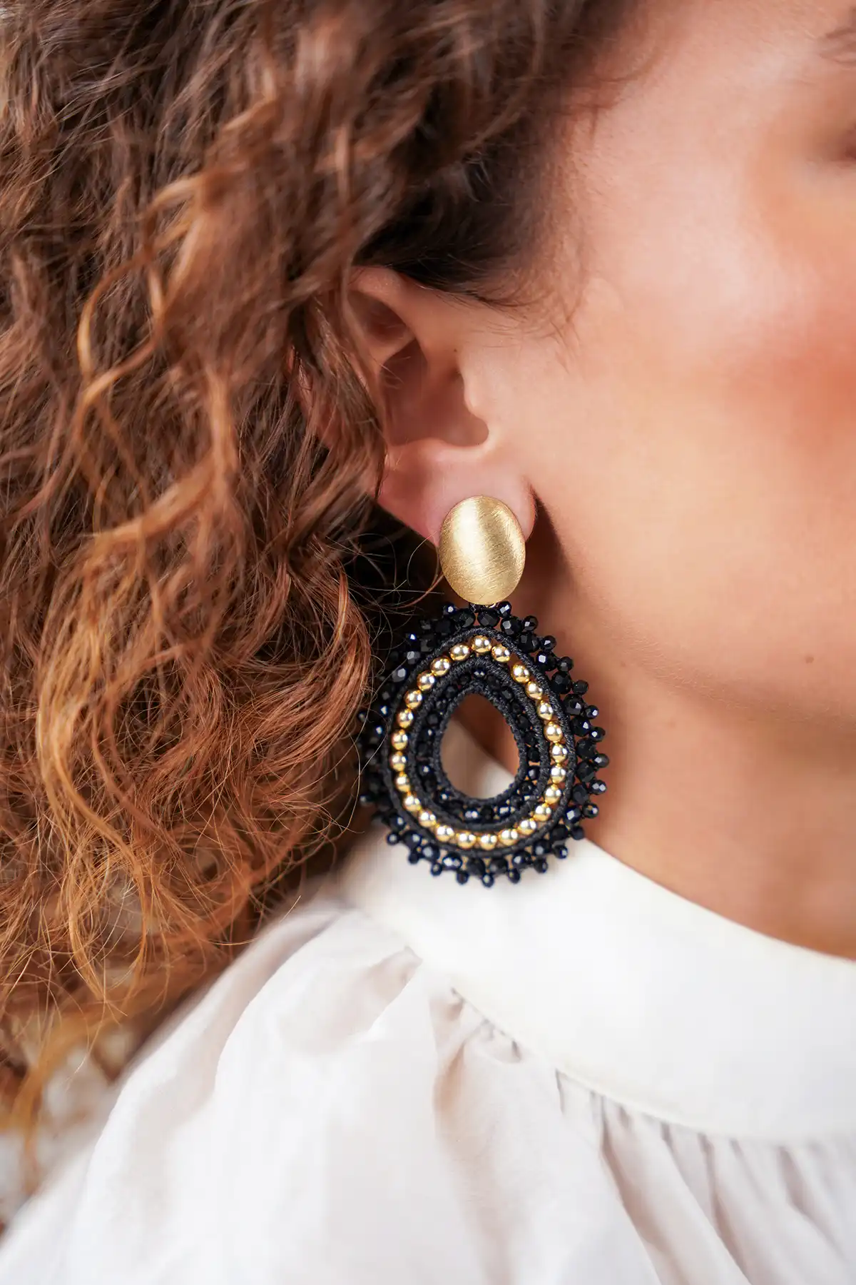 Black Earrings Vere Drop L