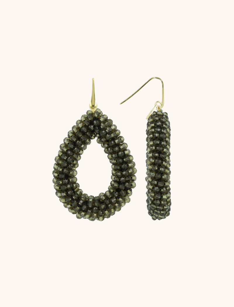 Dark Olive Earrings Berry Drop L