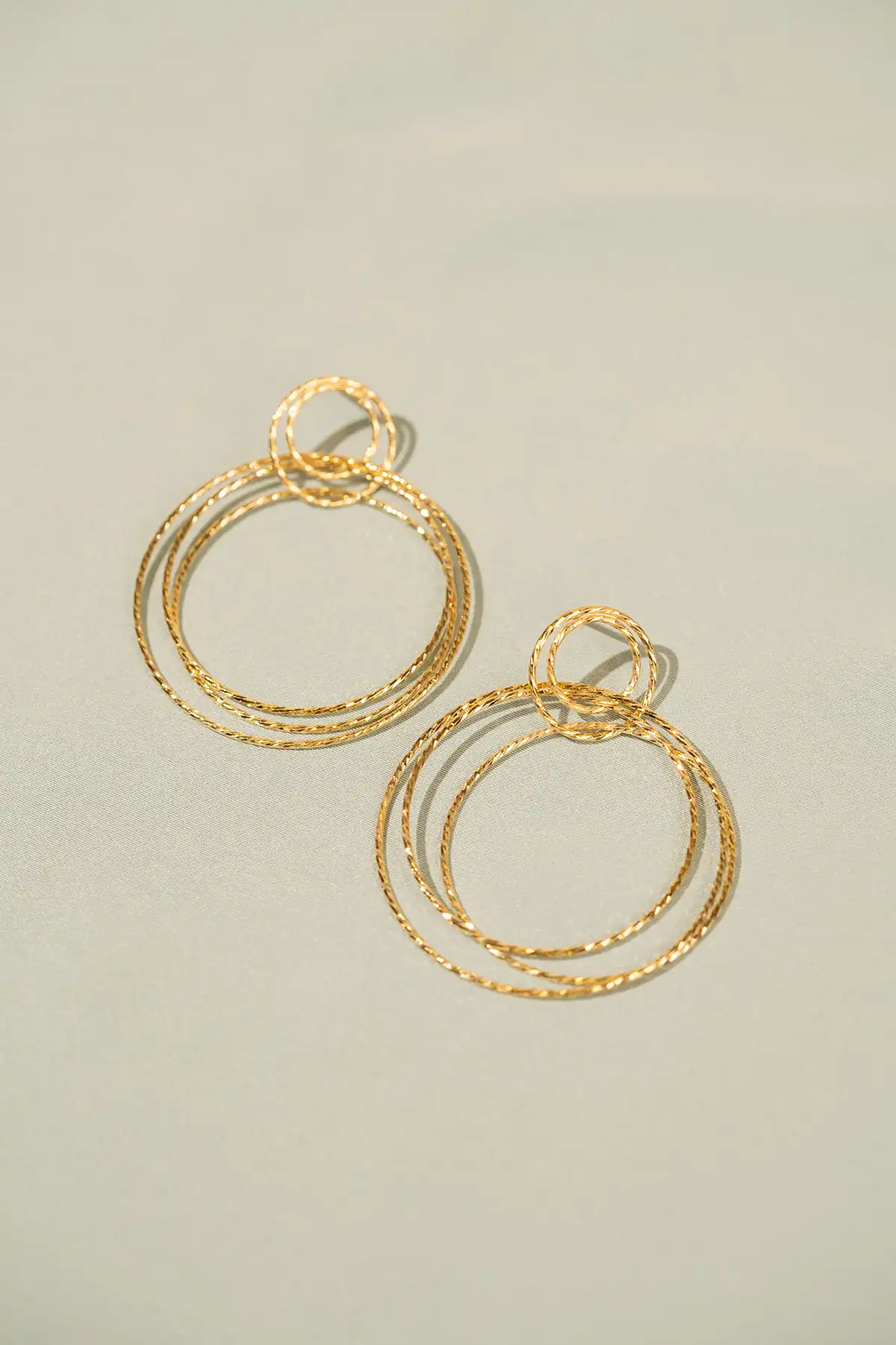 Classic earrings triple hoops glow XL