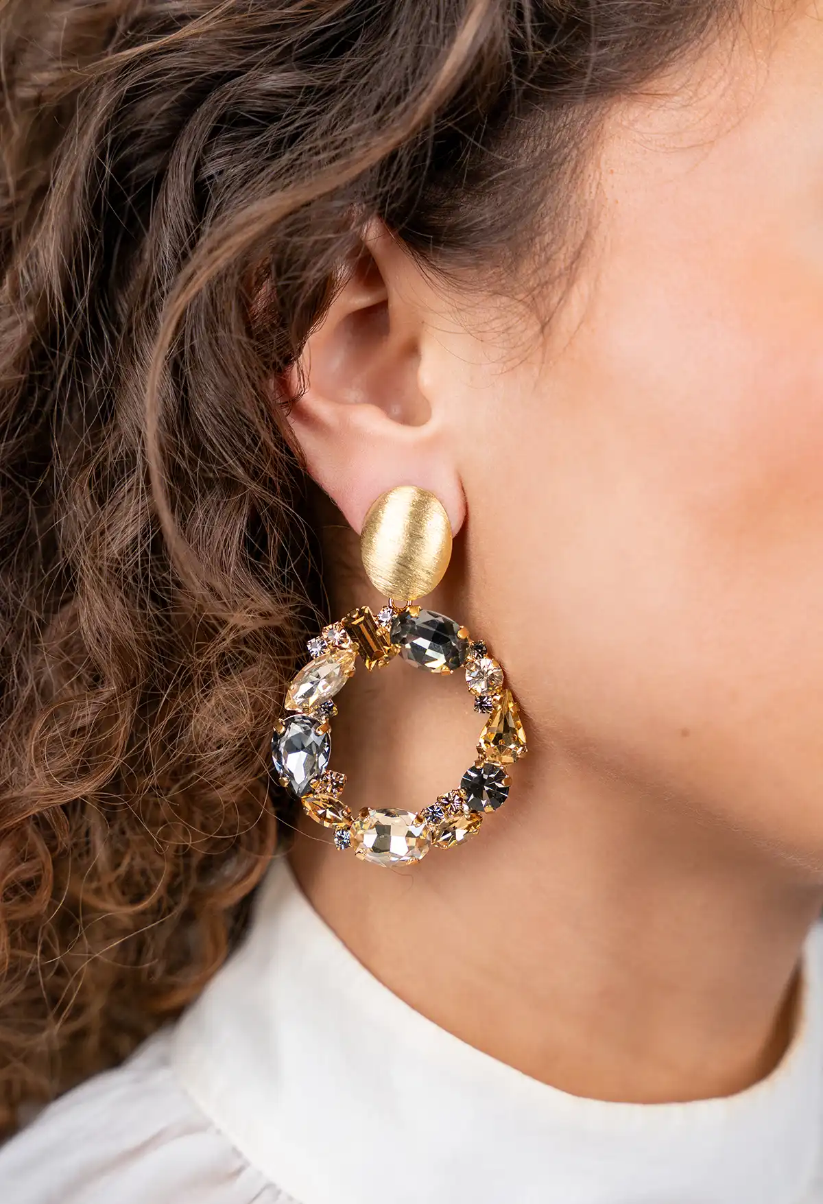 Dark Sand Earrings Sacha Irregular Element