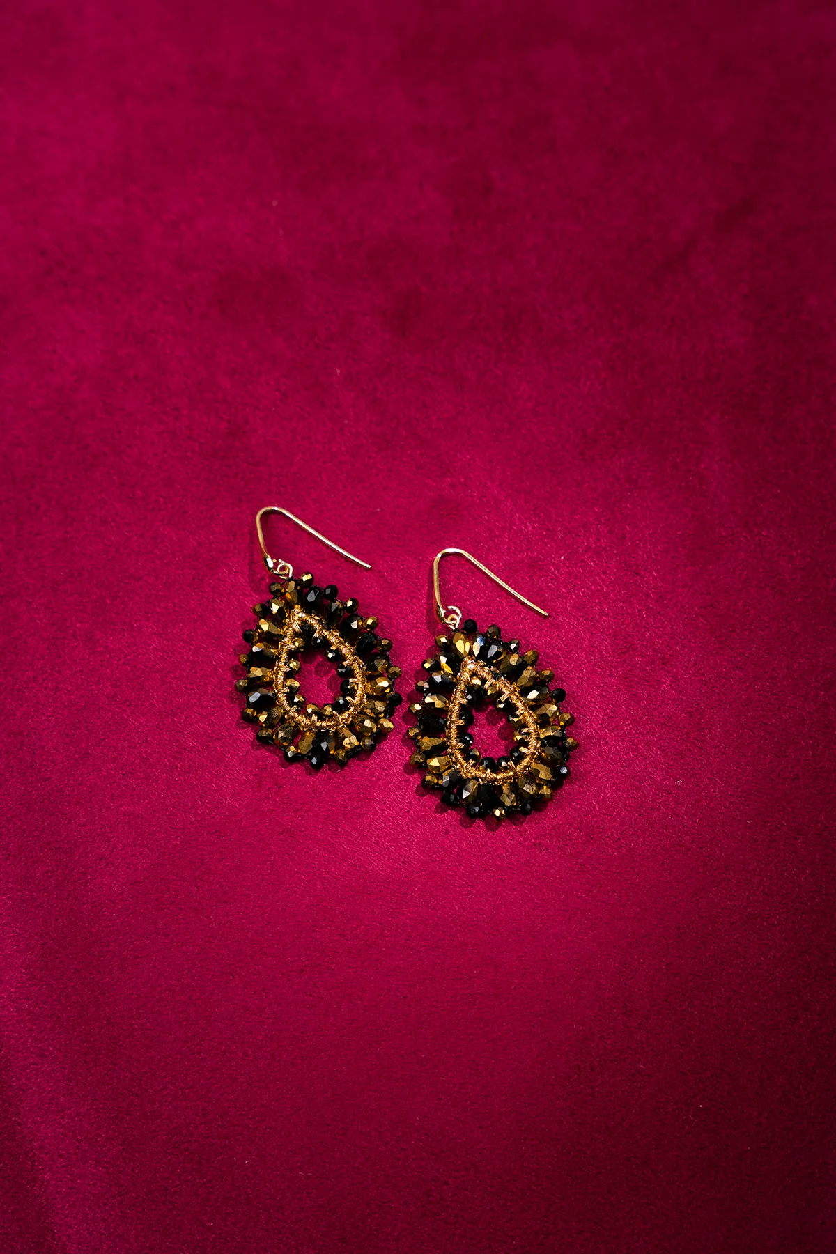 Gold-coloured Earrings Robin Silk Drop S