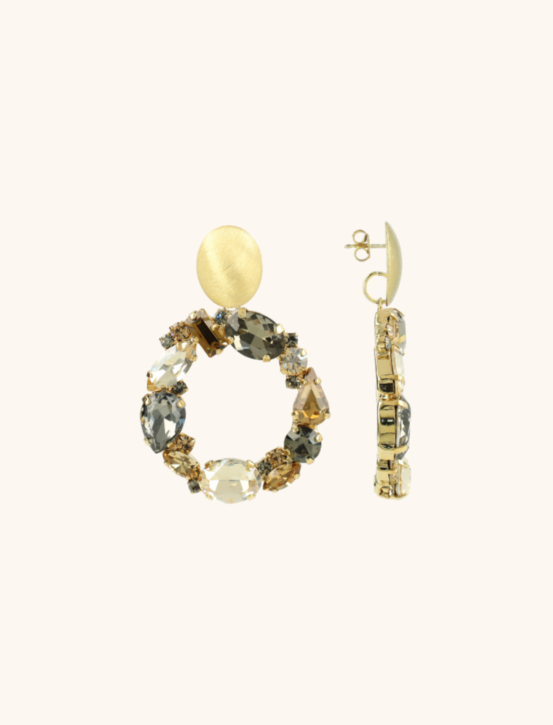 Dark Sand Earrings Sacha Irregular Element