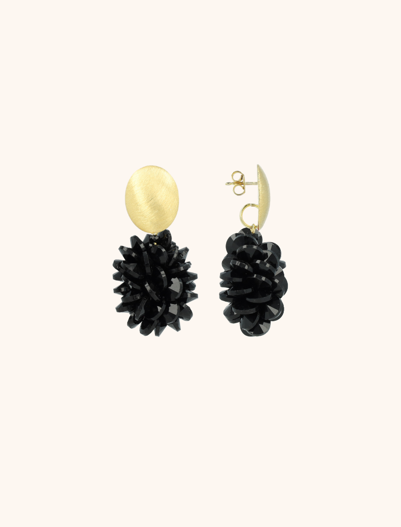 Black Earrings Sam Crystal Sequins