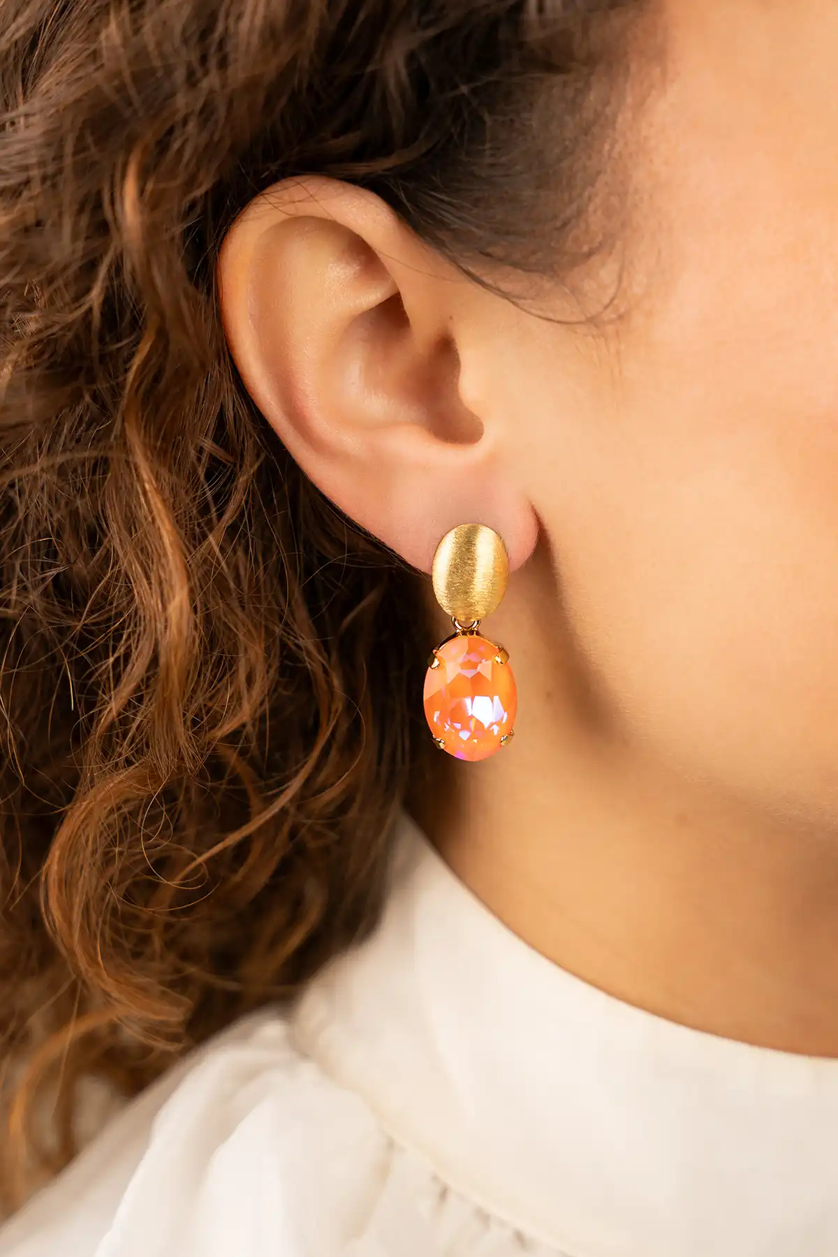 Orange earrings Daan oval Mlott-theme.productDescriptionPage.SEO.byTheBrand