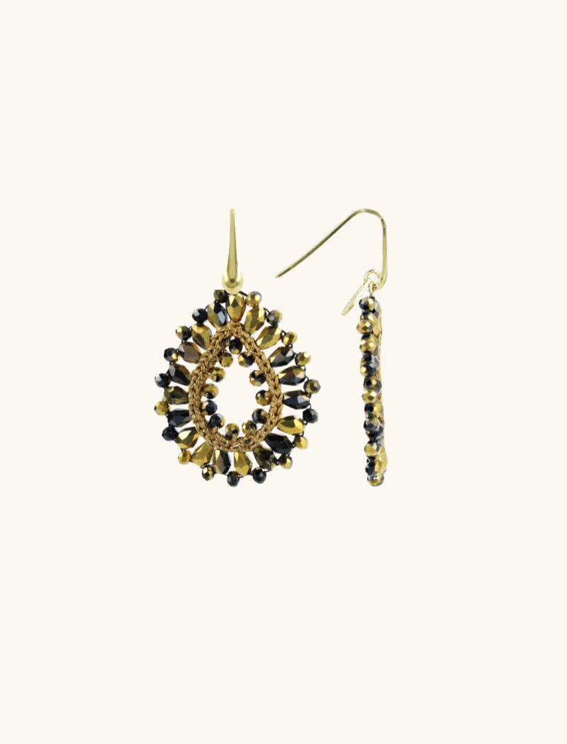 Gold-coloured Earrings Robin Silk Drop S