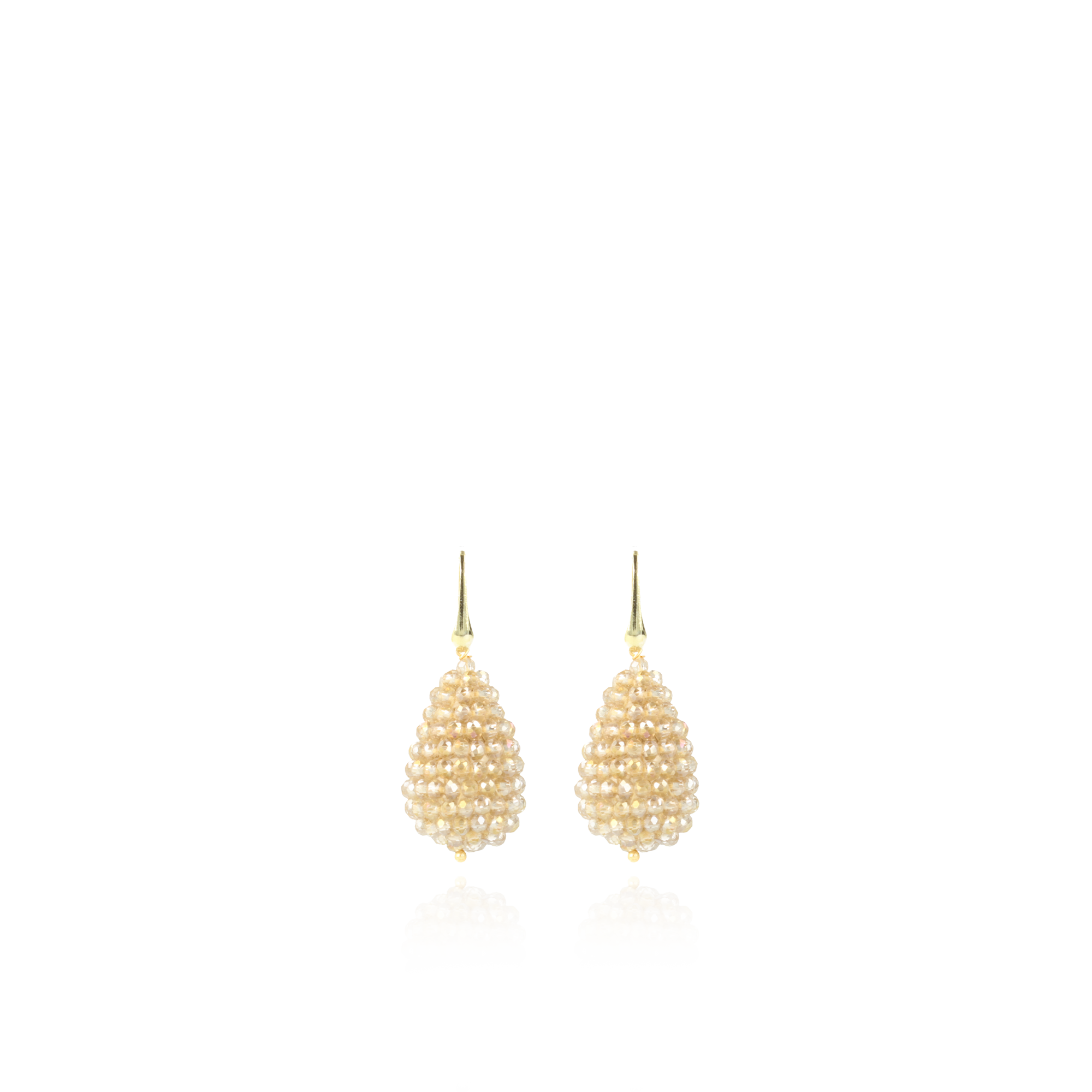 Champagne oorbellen Amy glassberry cone S
