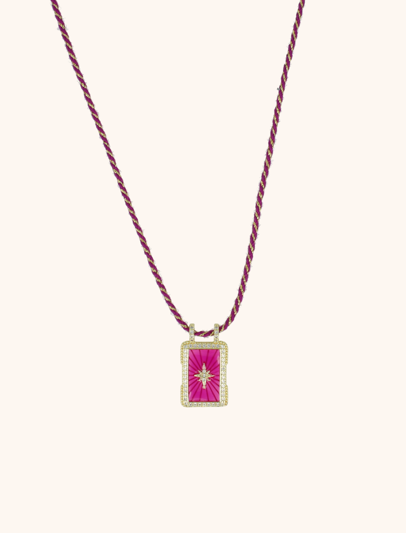 Ketting Rectangle Star - Paars/Fuchsia/Kristallott-theme.productDescriptionPage.SEO.byTheBrand