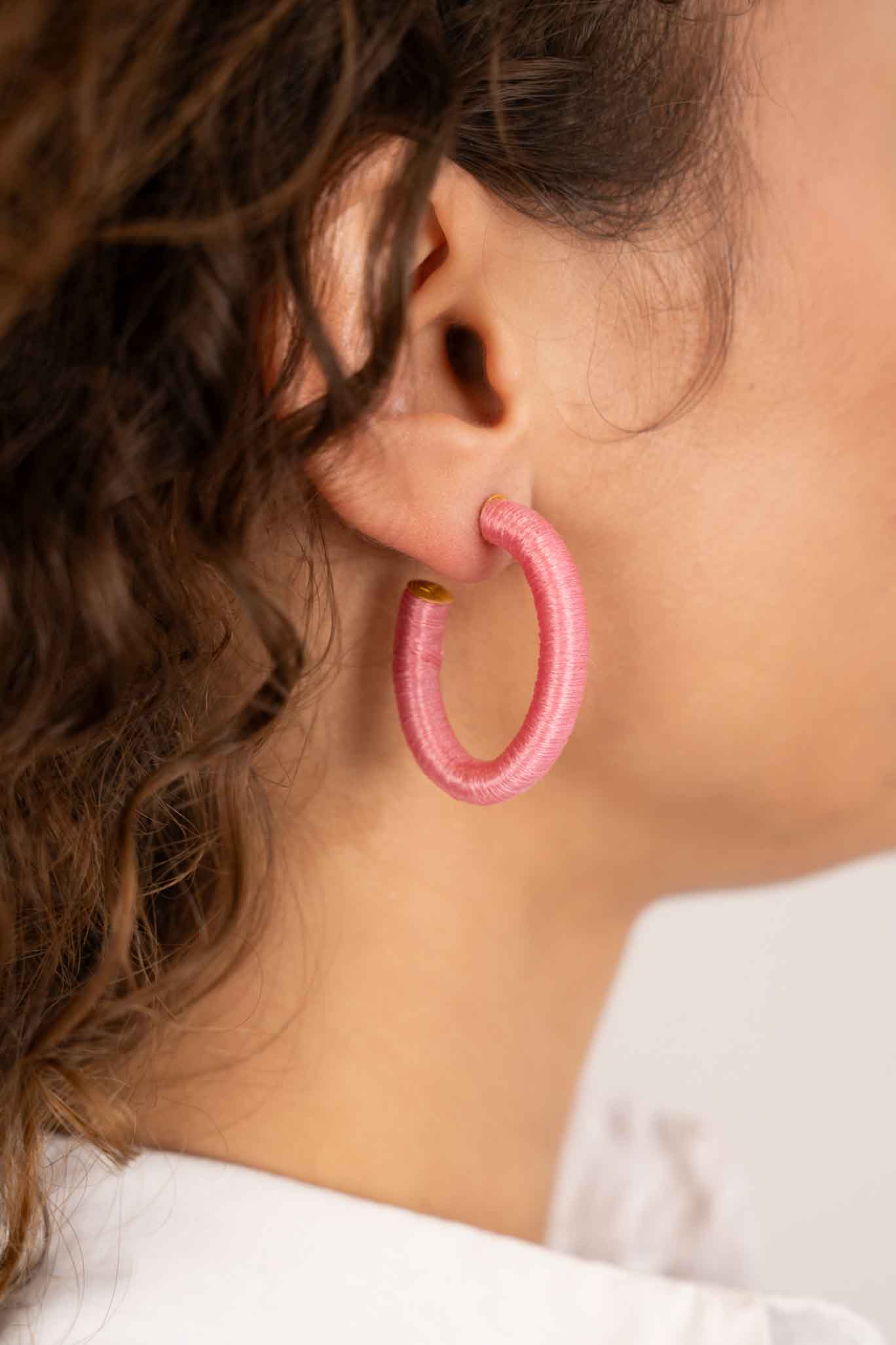 Pink Earrings Creole Amara Mlott-theme.productDescriptionPage.SEO.byTheBrand