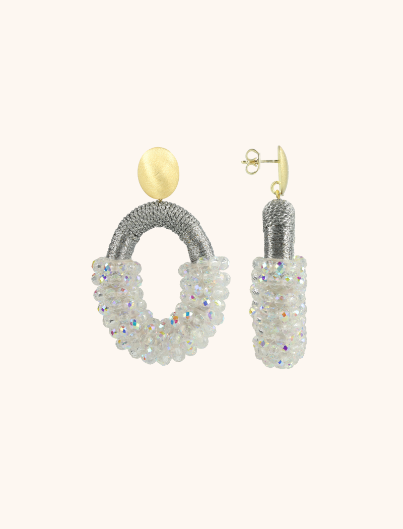 Combi Oval M Earrings Holo Yara