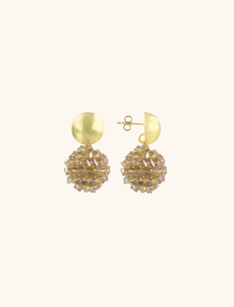 Champagne Earrings Globe S Raw