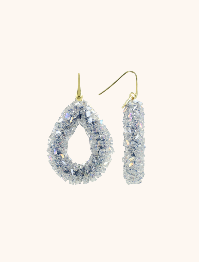 Ice Blue Earrings Marieke Drop L Raw