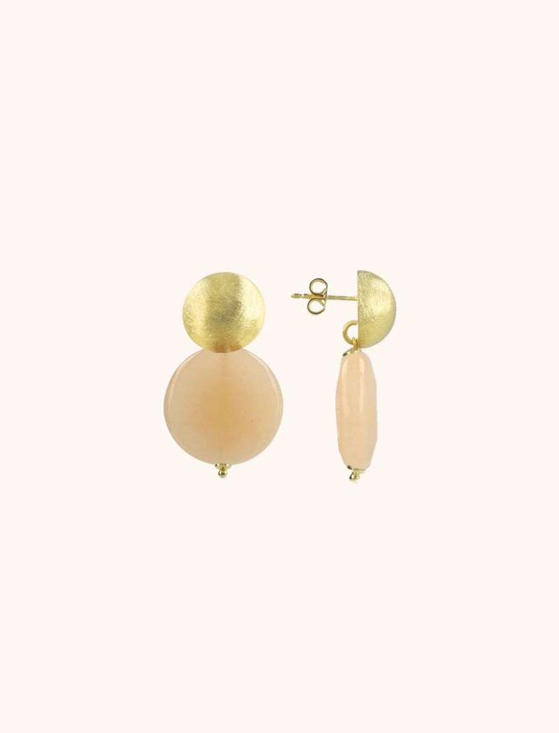 Peach Earrings Round L